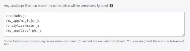 Exclude js window