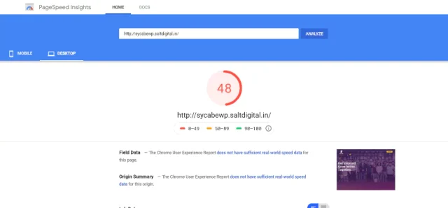 Page speed insights