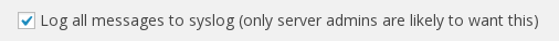Syslog log in dialogue
