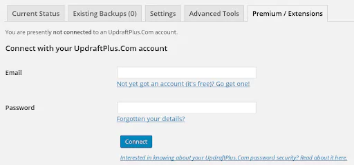 Connect account 